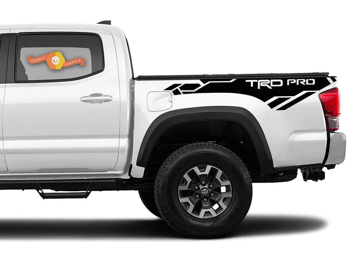 TRD Pro Stil Seitenwand Vinyl Aufkleber Set für Toyota Tacoma 2016-2020