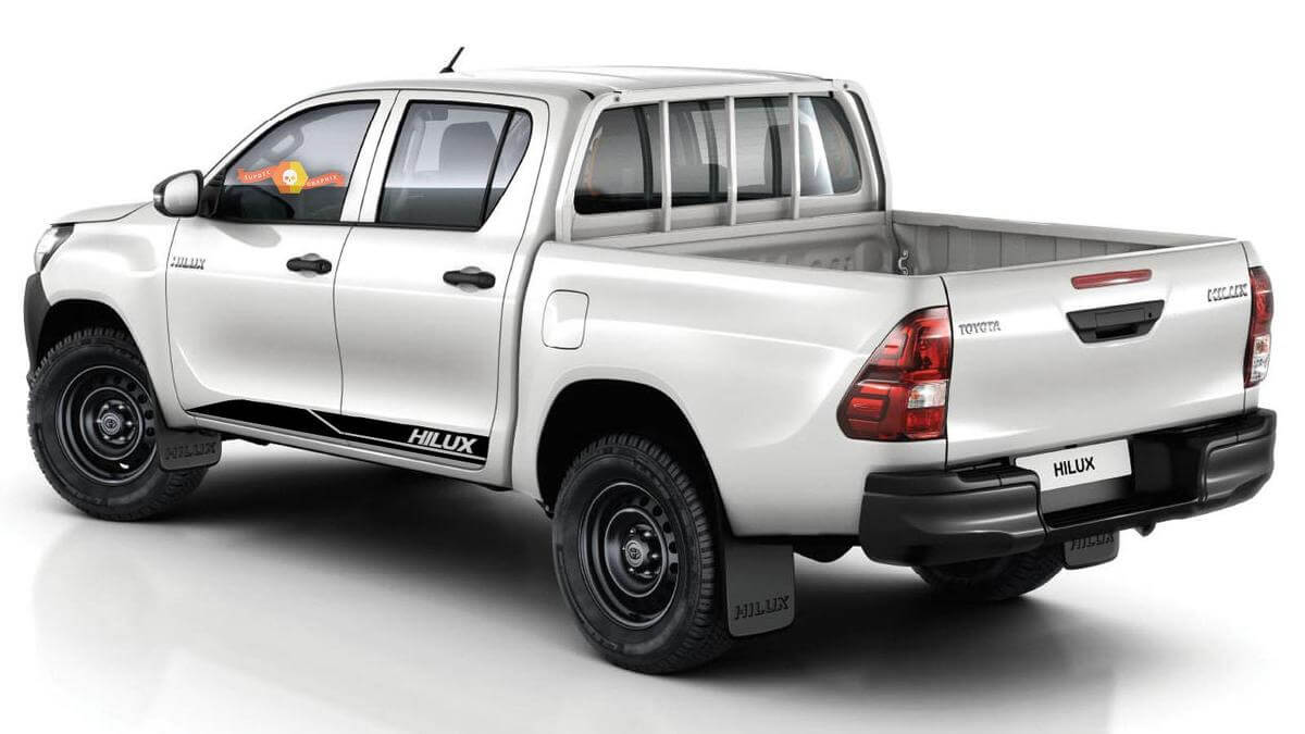 2X Toyota Hilux Seitenschweller Vinyl Aufkleber Grafik Rally Aufkleber -1
