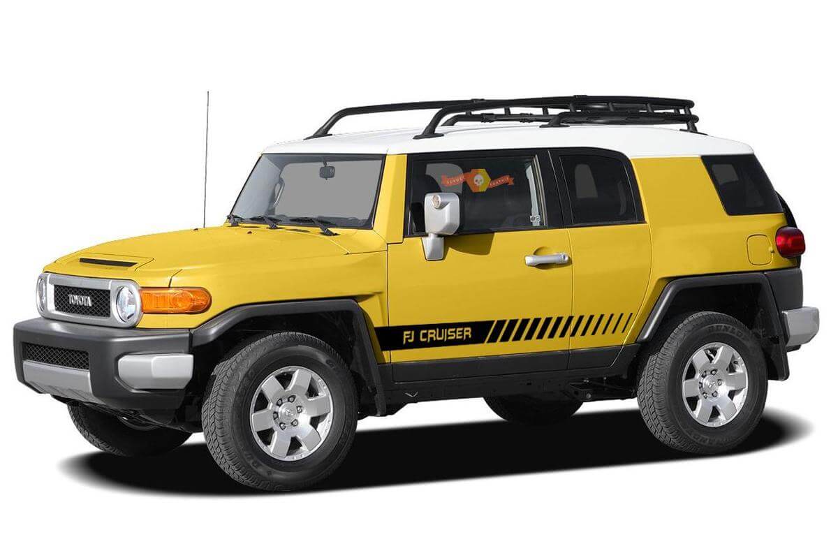 2 x Toyota FJ Cruiser TRD Seite Vinyl-Aufkleber Grafik-Rallye-Aufkleber-Kit -2
