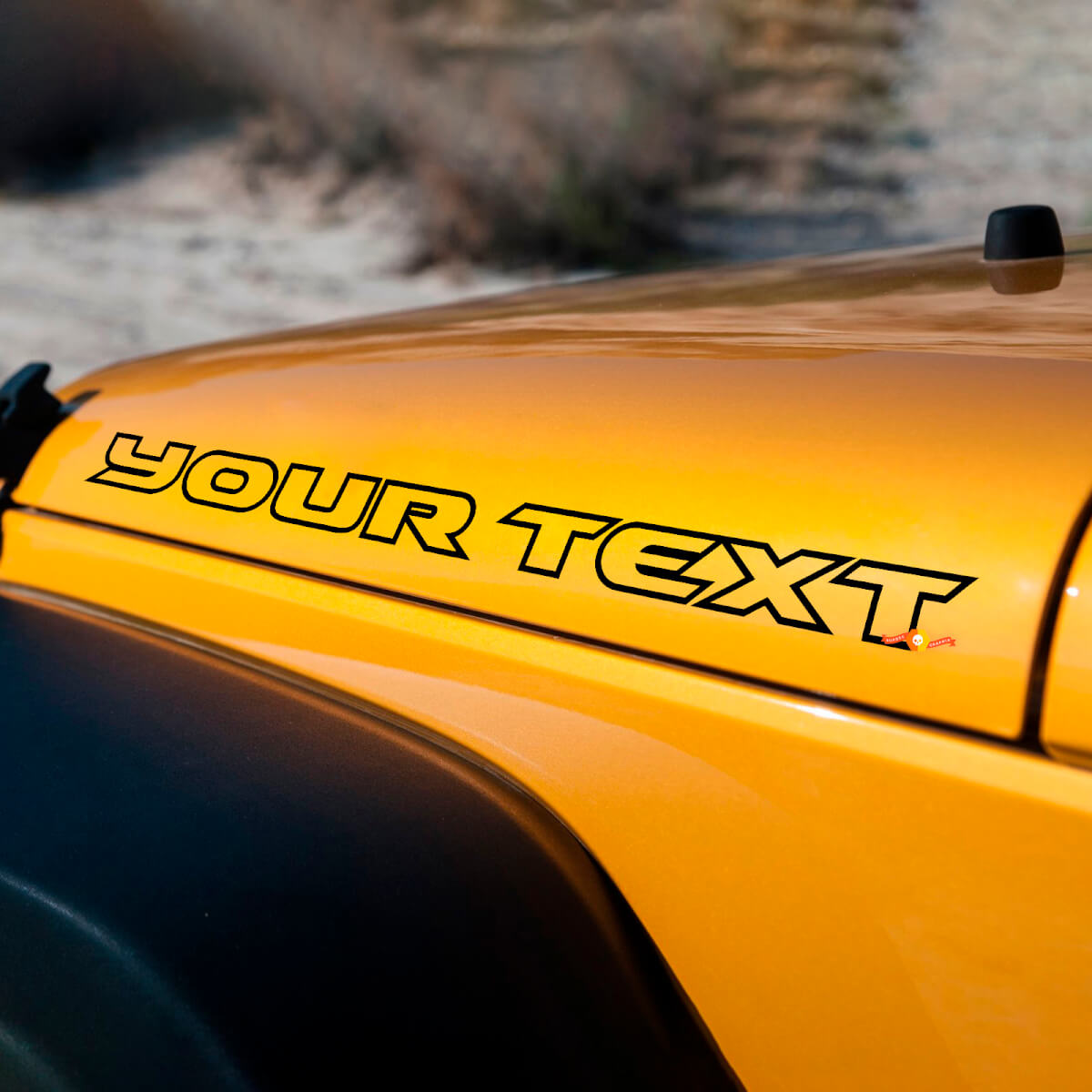 Individuelle Text-Motorhaubenaufkleber Vinyl-Aufkleber für Jeep Wrangler Rubicon