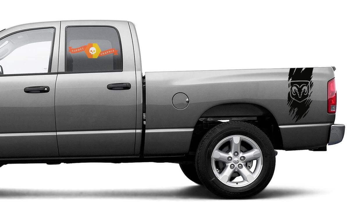 Abgenutzter hinterer Seitenstreifen Vinyl-Aufkleber für Dodge Ram 1500 2500 3500