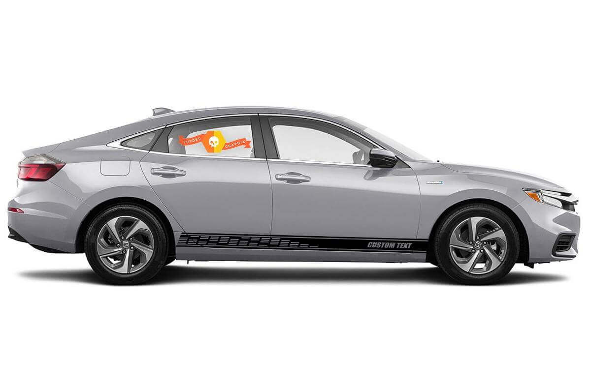 Racing Rocker Panel Streifen Vinyl-Aufkleber für Honda Insight EX 1999–2019, Stil Nr. 2
