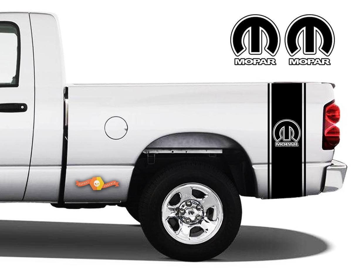 Mopar Stil Seitenstreifen Vinyl Aufkleber Set für Dodge Ram 1500-3500
