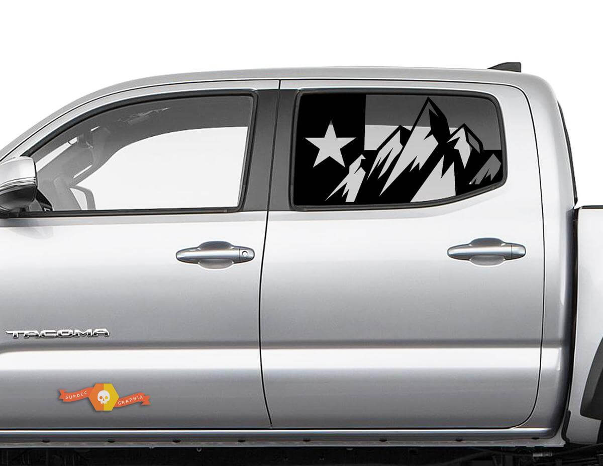 Seitenaufkleber mit Flagge der Texas Mountains für Toyota Tacoma 4Runner Tundra
