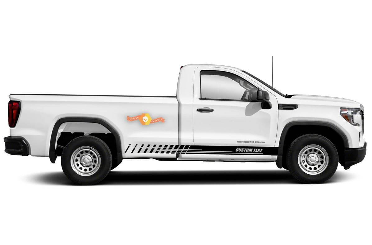 Racing Rocker Panel Stripes Vinyl-Aufkleber für GMC Sierra 1500
