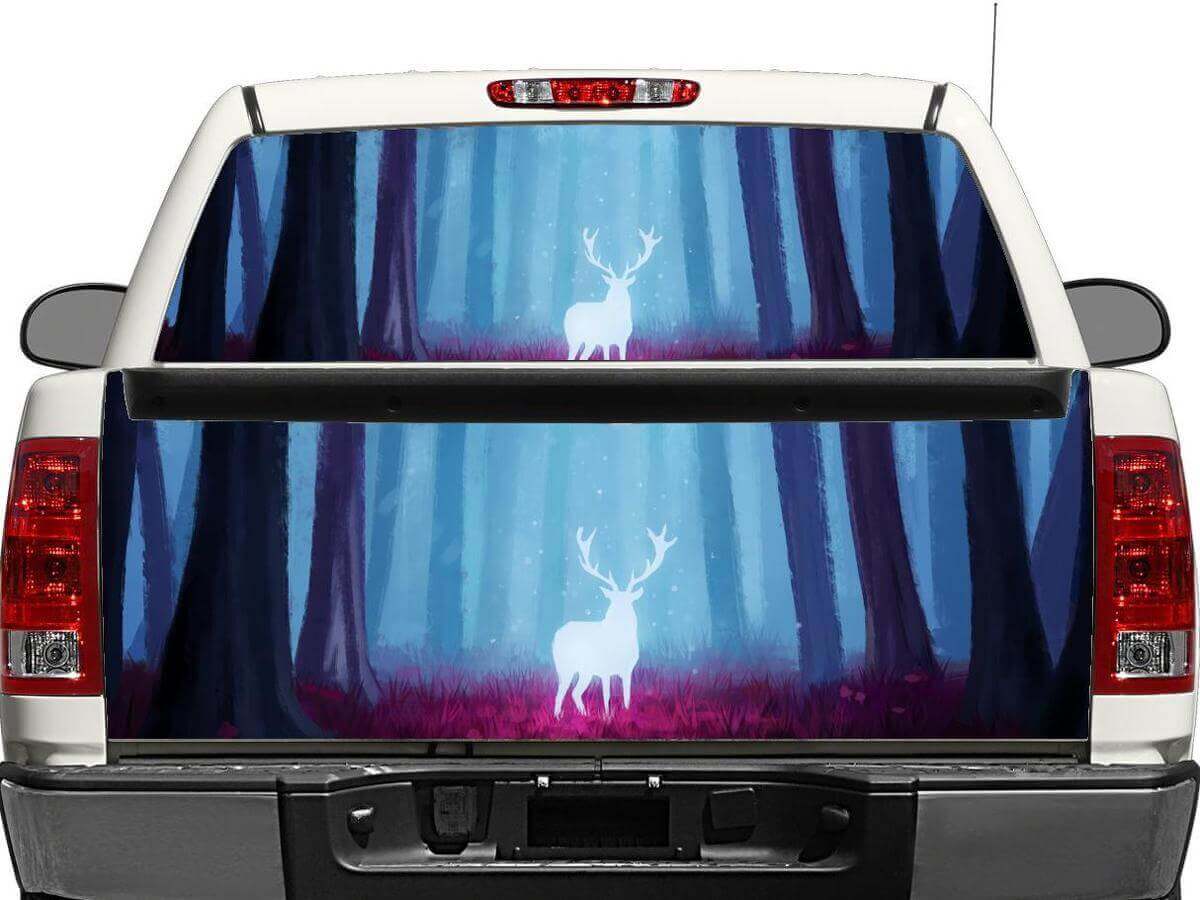 Magic Deer Heckscheiben- oder Heckklappen-Vinylaufkleber für Pick-up Trucks und SUVs
