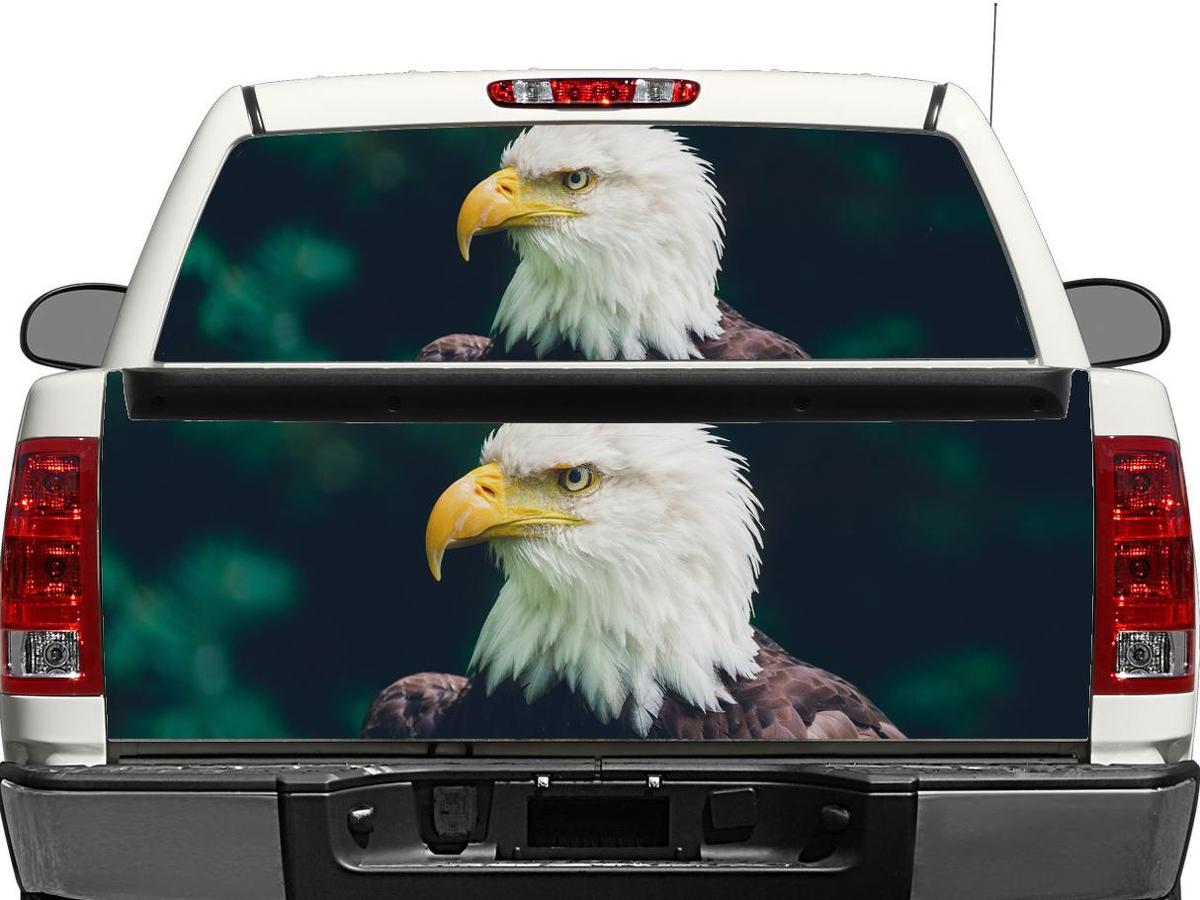 Amerikanischer Weißkopfseeadler Heckscheiben- oder Heckklappen-Vinylaufkleber für Pick-up Trucks und SUVs