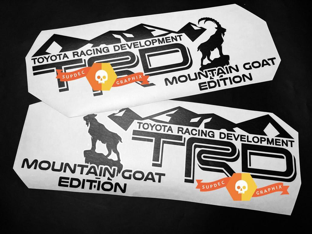 TRD Mountains Goat Edition Universeller Vinyl-Aufkleber für Toyota FJ Cruiser
