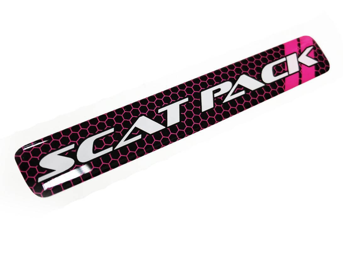 Lila Scat Pack Style Lenkrad gewölbter Aufkleber für Dodge Challenger Charger