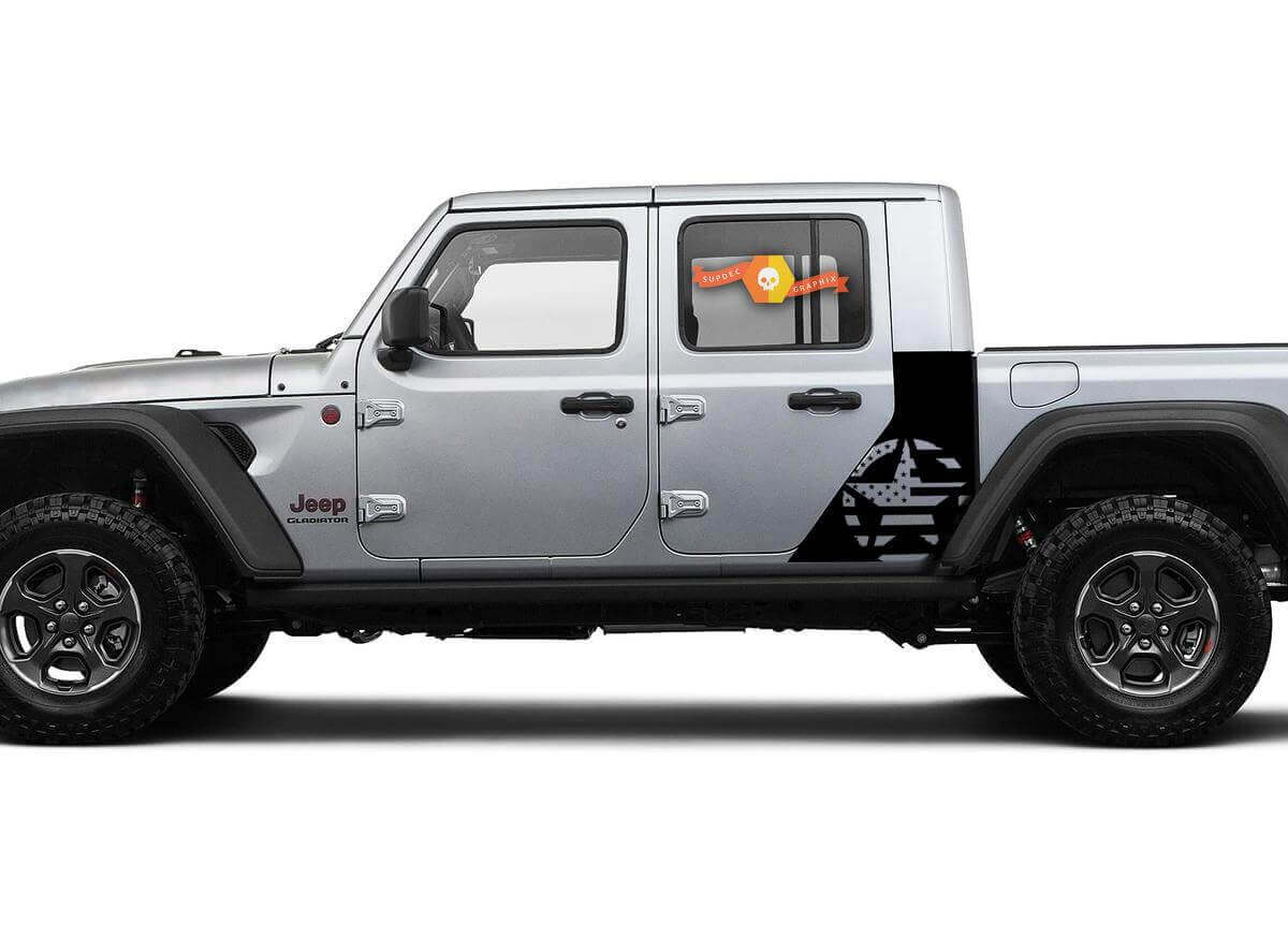 Flagge USA Stern Style Seiten Vinyl Aufkleber Sticker für Jeep Gladiator