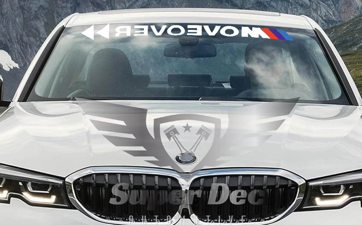 Move Over M-Style Windschutzscheiben-Banner Vinyl-Aufkleber für BMW G/F/E Serie