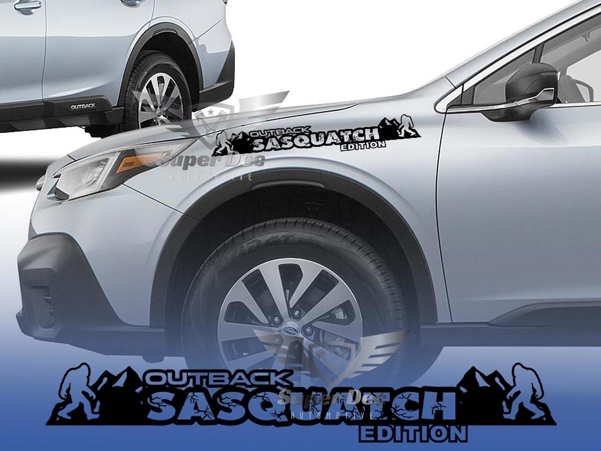 Sasquatch Mountains Motorhaubenaufkleber für Subaru Outback Motorhaubenaufkleber
