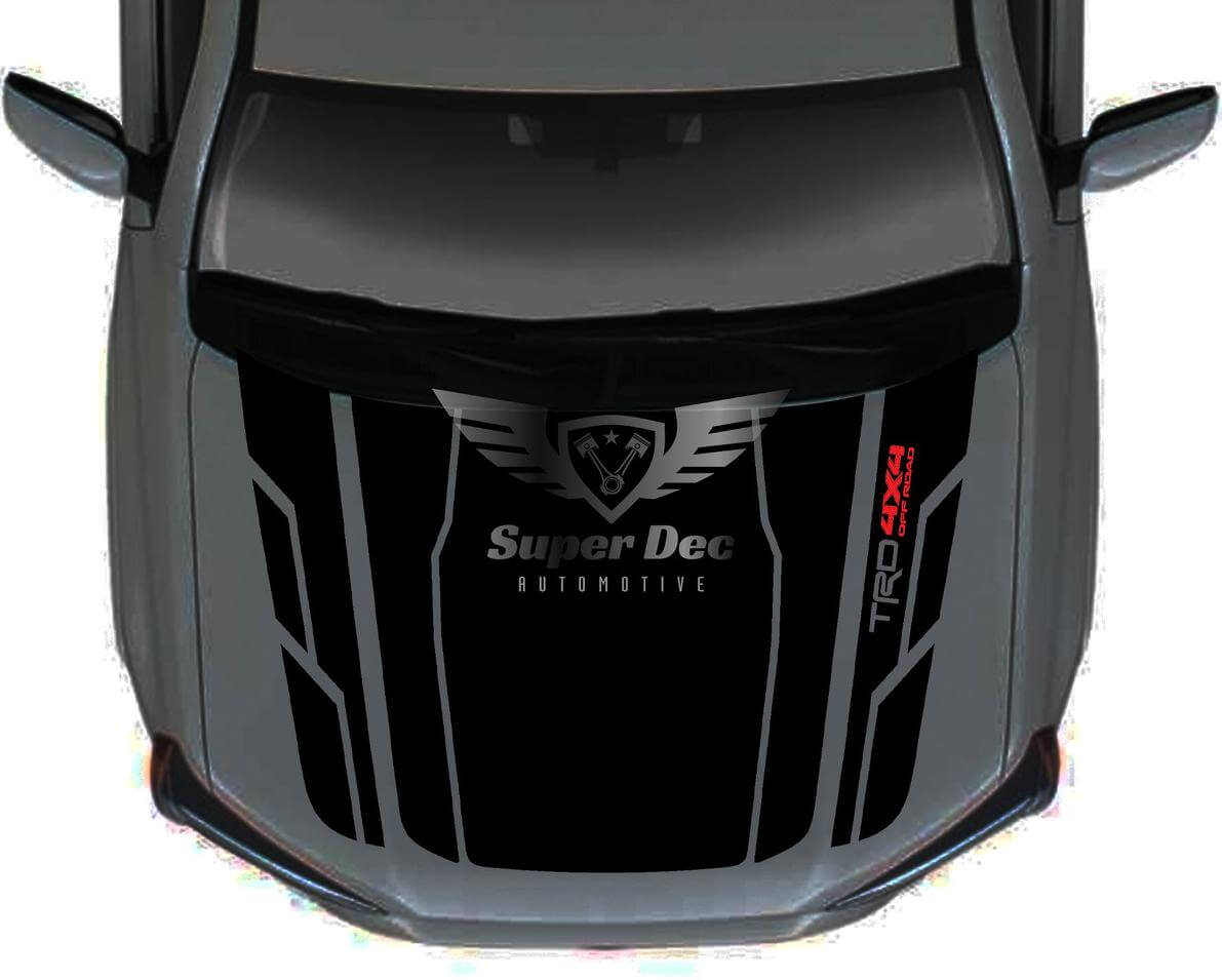 TRD Style Motorhauben Vinyl-Aufkleber Set für Toyota 4Runner Gen5 ohne Scoop