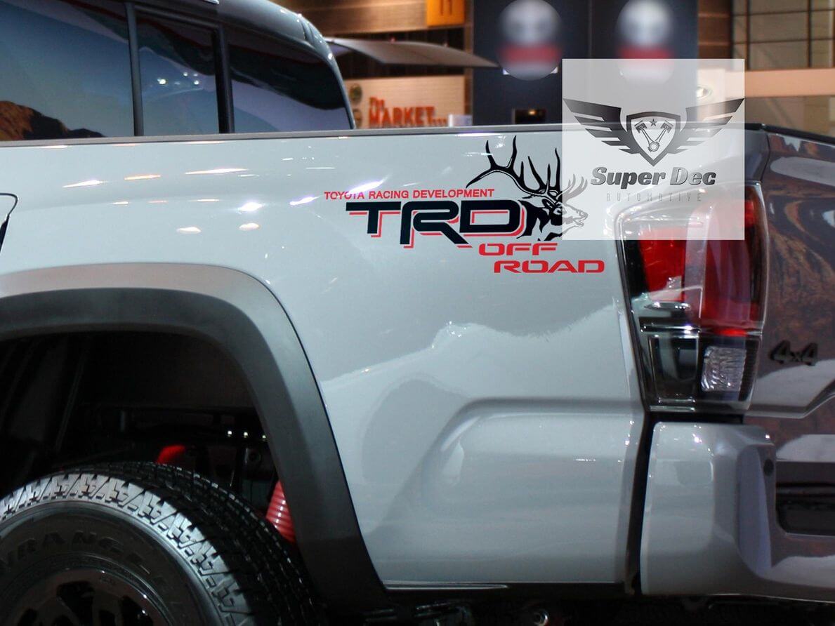 Ein Paar Big Bull Elk TRD Off Road Racing Development LKW-Aufkleber passend für Tacoma Tundra FJ Cruiser
