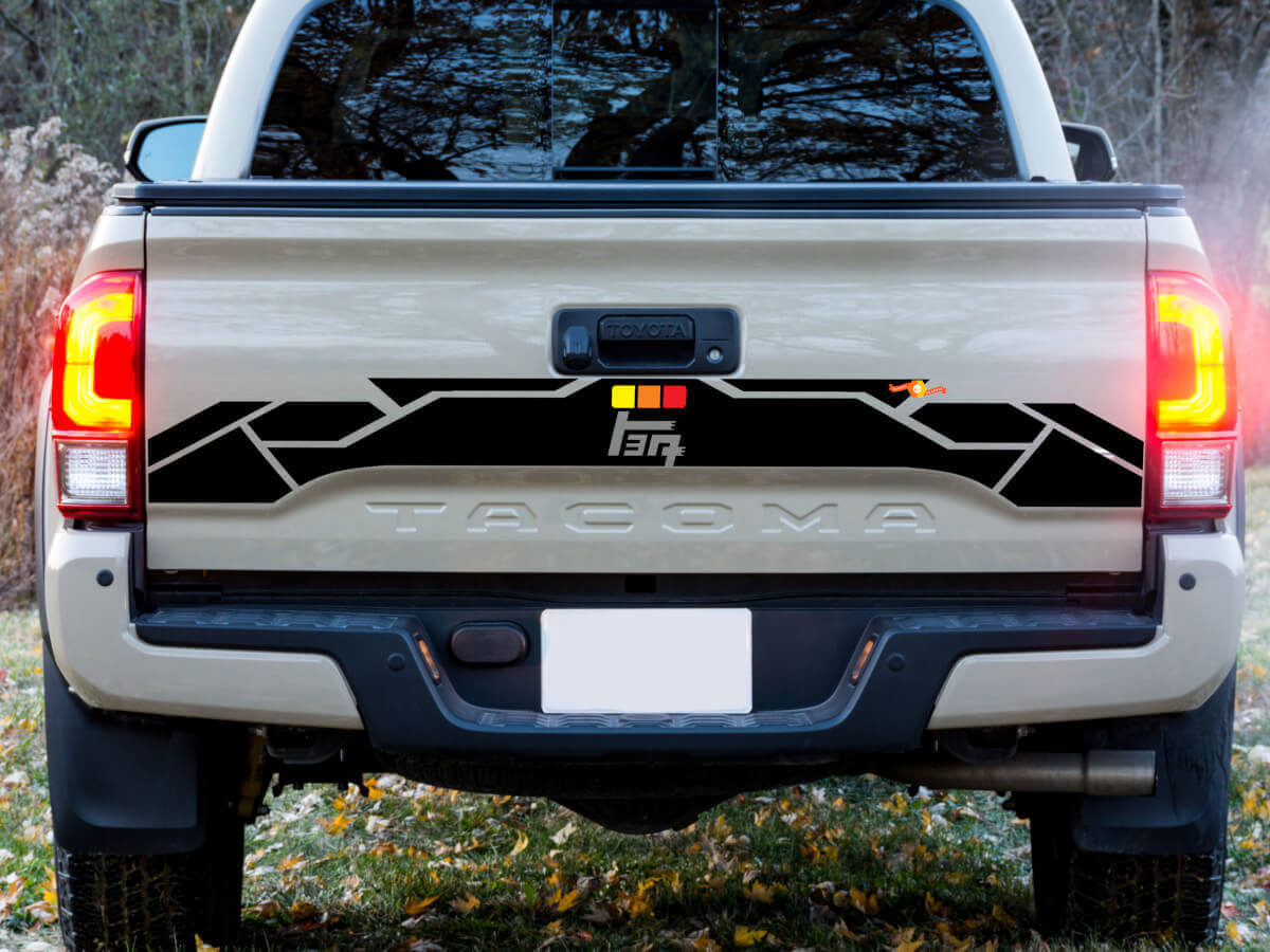 Vintage TEQ Heckklappen Vinylaufkleber für Toyota Tacoma 2016-2023