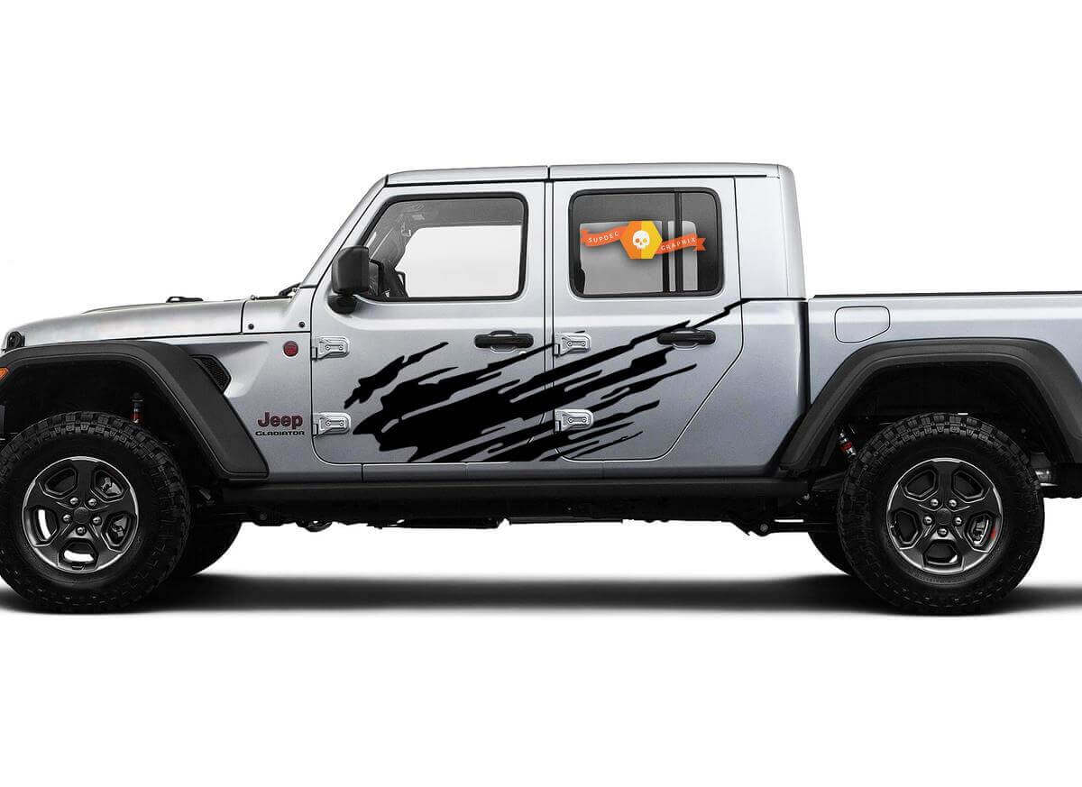 Splash Dirt Seitentür Vinyl Aufkleber Aufkleber Grafikset 3 für Jeep Gladiator JT