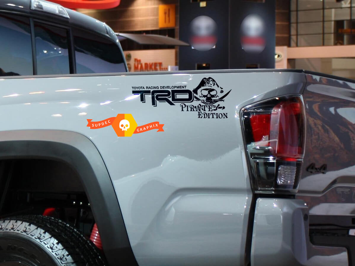 TRD Pirate Edition Seitenbett-Vinylaufkleber-Set für Toyota Trucks