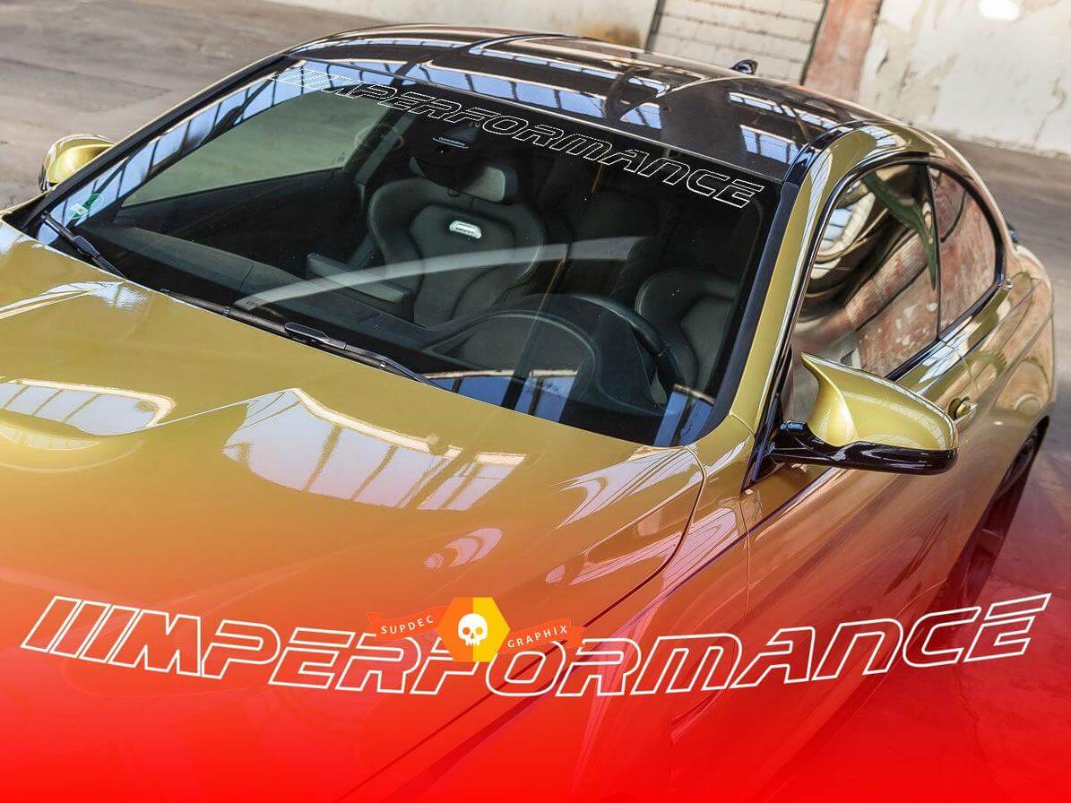 M Performance Kontur-Schriftzug Windschutzscheiben Vinyl-Aufkleber für BMW