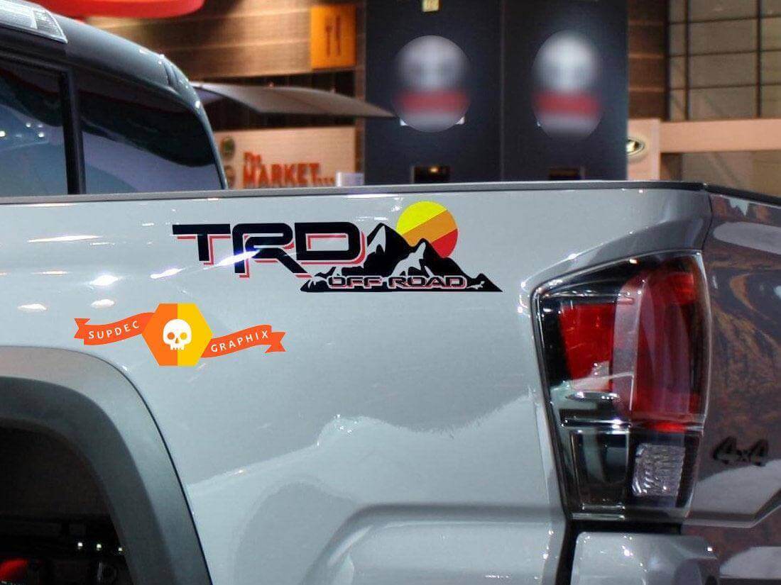 TRD Offroad-Stil Mountain Sunset Seiten-Vinylaufkleber für Toyota Tacoma Tundra