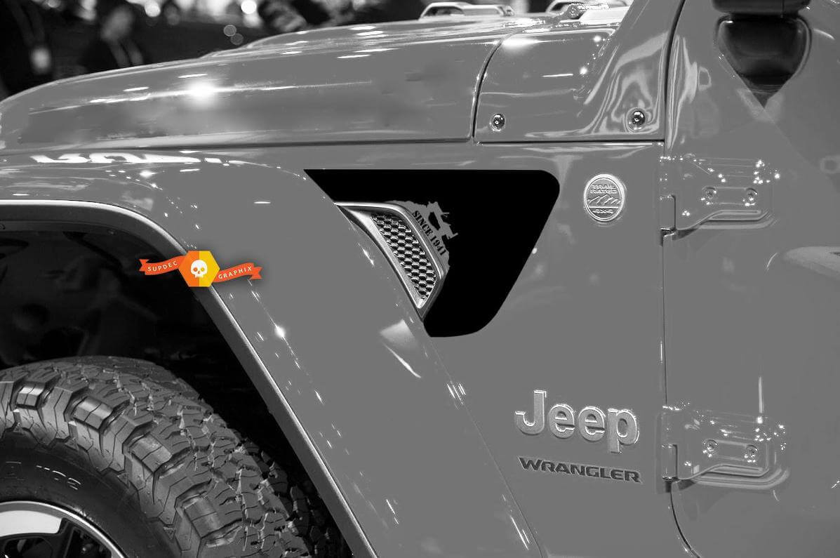 Willys 1941 Lüftungsschlitz Vinyl-Aufkleber für Jeep Wrangler 2018-2021