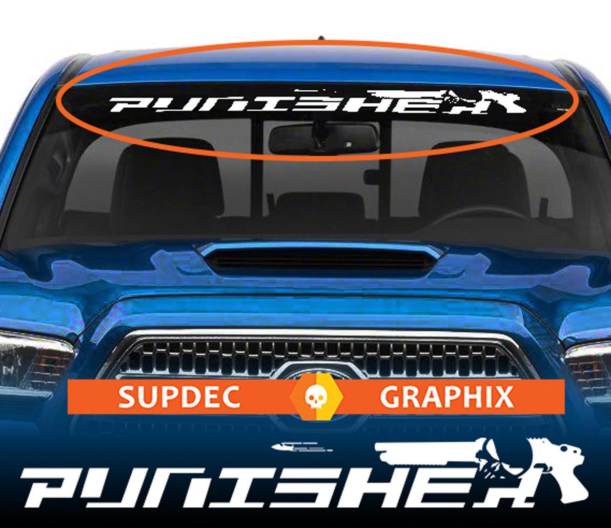 Punisher Bullet Fenster-Windschutzscheiben-Banner-Aufkleber von SupDec Graphix
