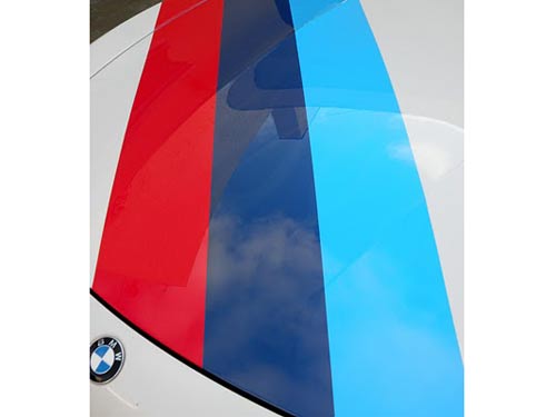 Motorsport Stil Dreifach Motorhaubenstreifen Vinyl-Aufkleber für BMW