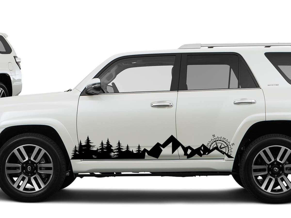 Mountain Forest Seitenstreifen Vinyl-Aufkleber-Set für Toyota 4Runner