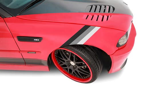 Dreifarbiger einfarbiger Streifen-Motorhaubenaufkleber für BMW Motorsport M3 M5 M6
