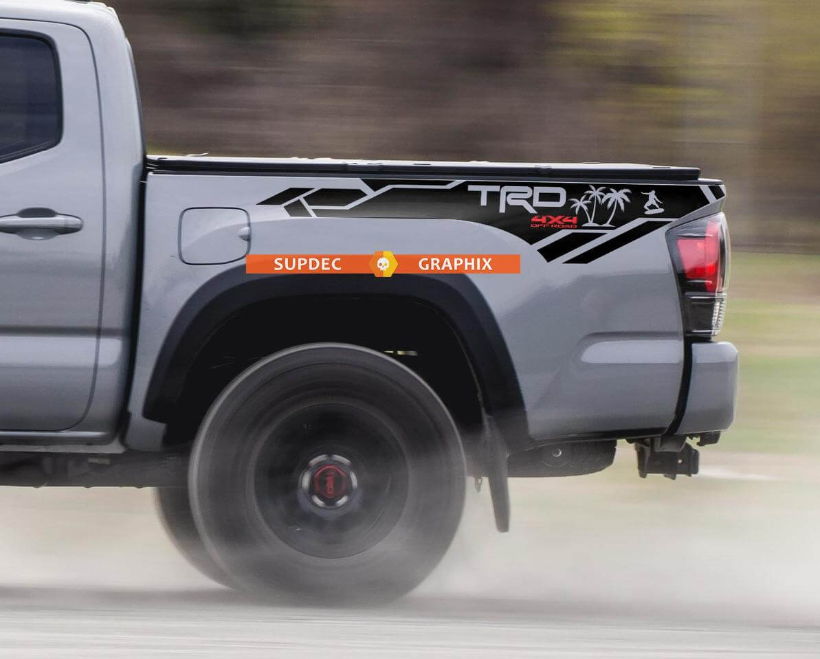TRD 4x4 Off Road Palmen Seitenwand Vinyl-Aufkleber für Toyota Tacoma 2013-2020