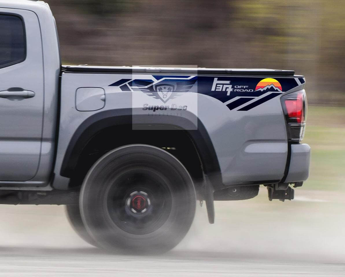 TRD TEQ Vintage-Stil Seitenaufkleber aus Vinyl für Toyota Tacoma 2013-2020