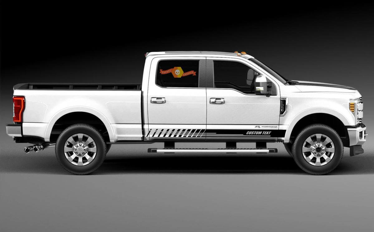 Racing Schwellerstreifen Vinyl Aufkleber für Ford F-350 2020
