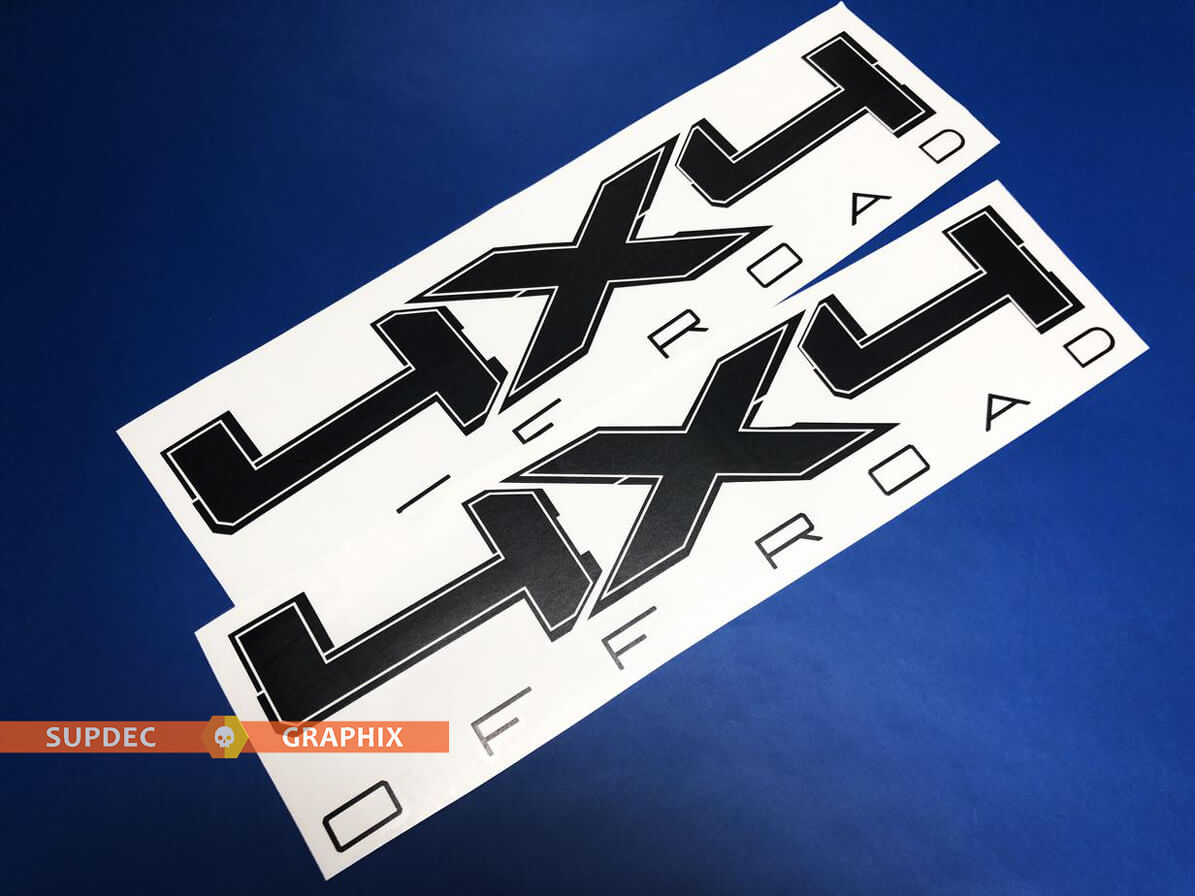 Paar 40,6 cm 4 x 4 Offroad-Vinyl-Aufkleber-Set für Ford F150
