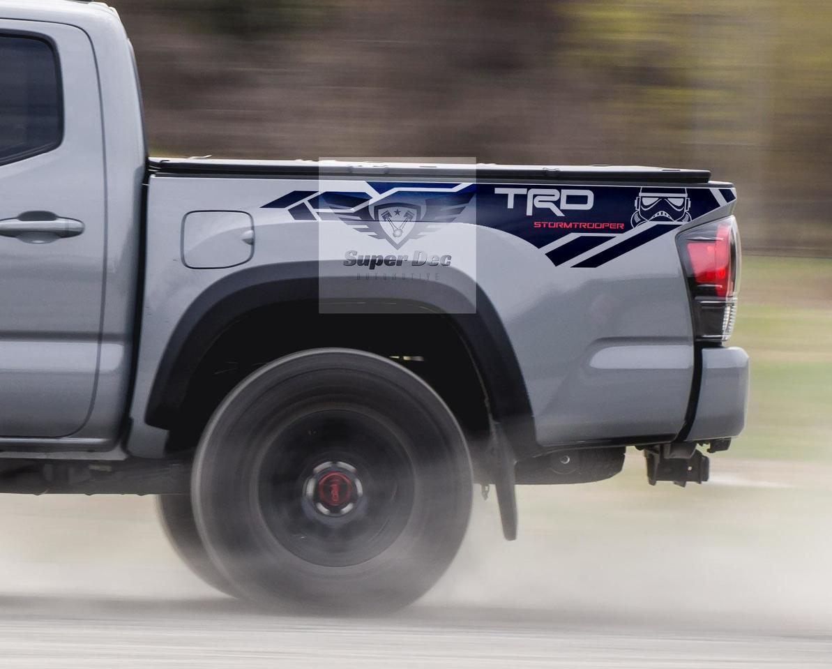 TRD 4x4 PRO Sport Off Road Stormtrooper Seiten-Vinyl-Aufkleber passend für Toyota Tacoma 13–2020 oder Tundra 13–2020
