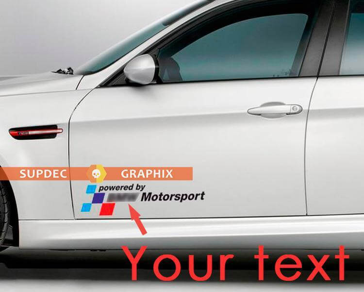 2 powered by Text Motorsport Vinyl-Aufkleber für BMW M3 M5 M6 E36 E46 E92 E60 F10 F15 F16 F30 G05 G20
