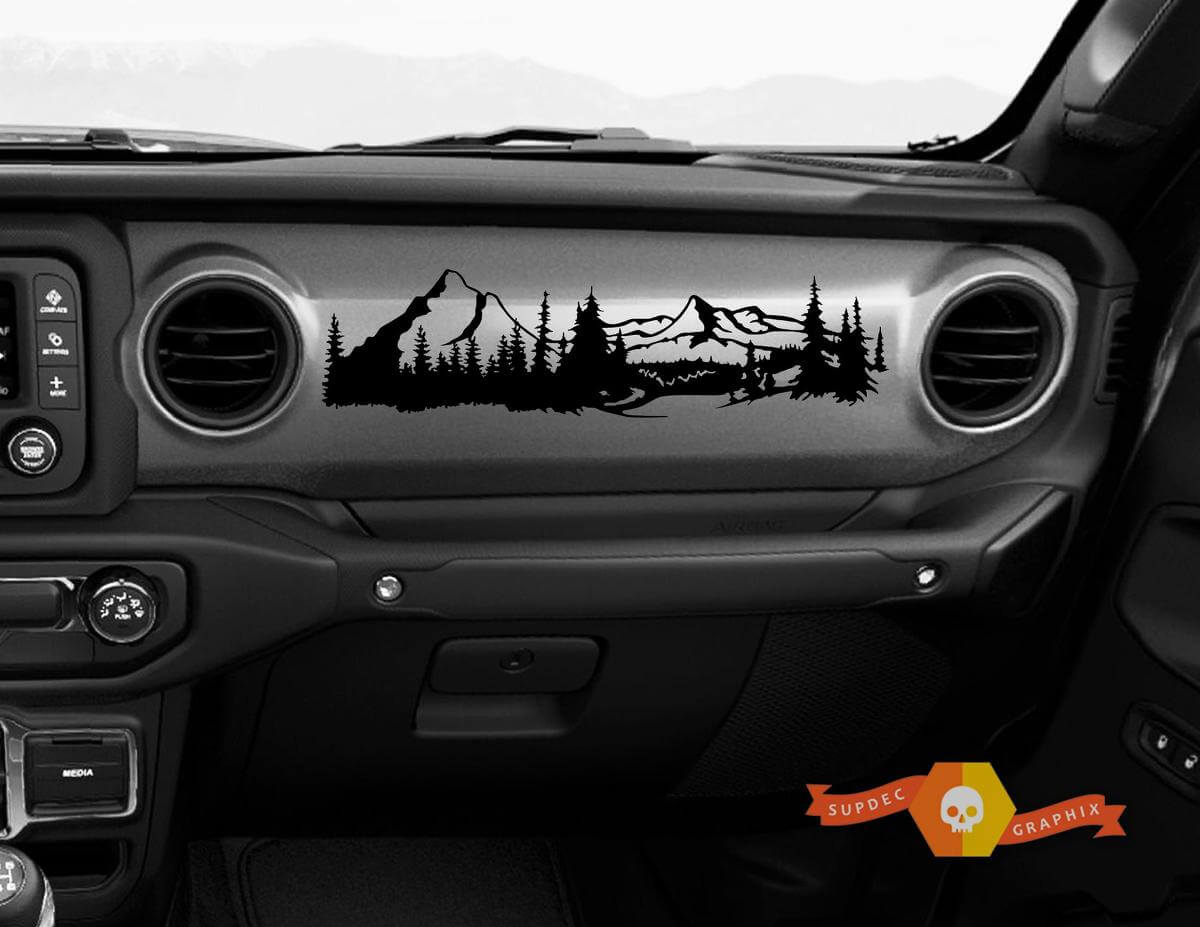 Mountain Forest Armaturenbrett Vinylaufkleber für Jeep Gladiator JT