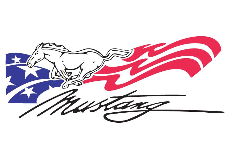 Mustang USA-Logo-Aufkleber Nr. 4