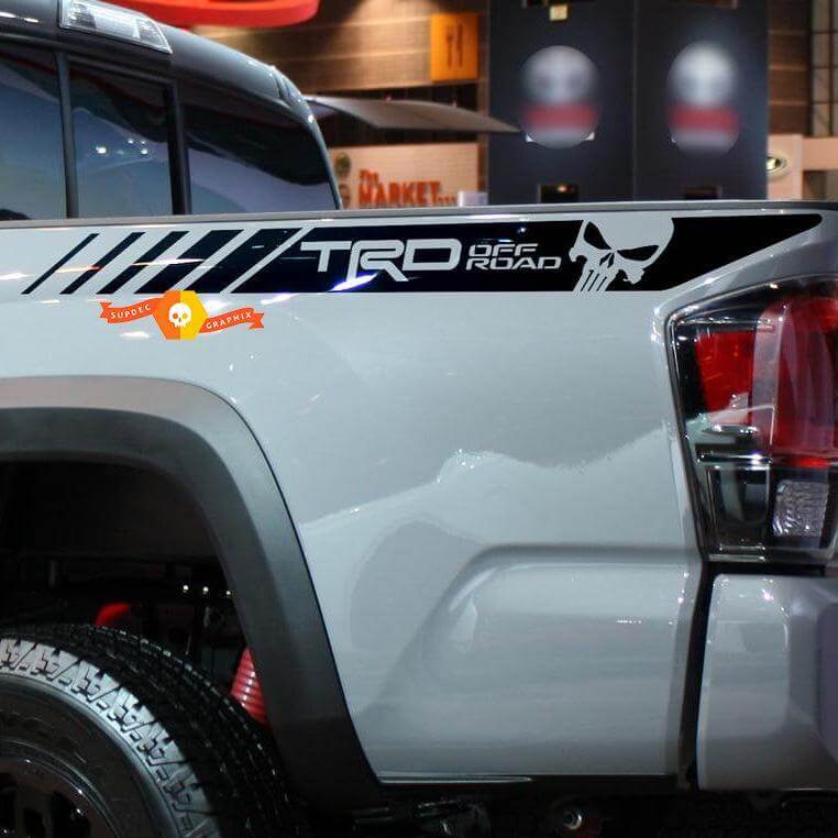 TRD Off Road Punisher Schädel Seitenaufkleber Vinylaufkleber für Toyota Tacoma 2013-2020