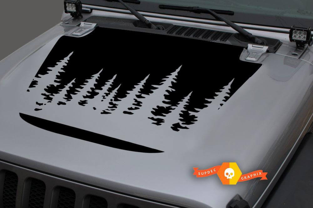 Wild Forest Hauben-Vinylaufkleber für Jeep Wrangler und Gladiator