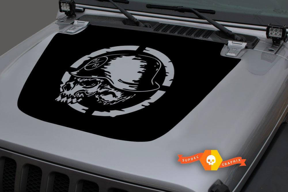 Metal Mulisha Schädel Motorhauben Vinyl-Aufkleber für Jeep Gladiator Wrangler
