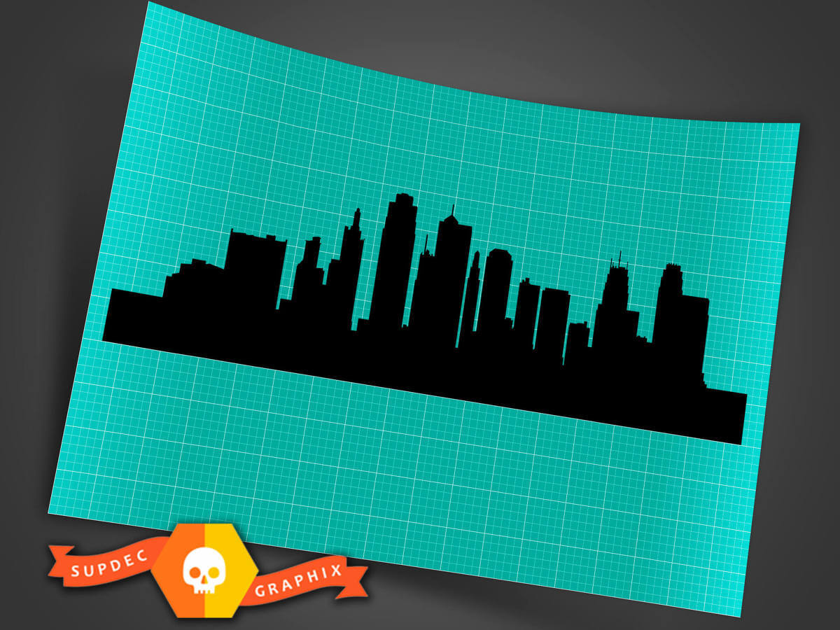City Skyline Armaturenbrett Vinyl-Aufkleber für Jeep Wrangler und Gladiator