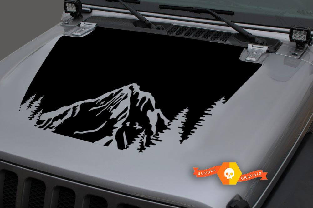 Mountain Hauben-Vinylaufkleber für Jeep Wrangler und Gladiator