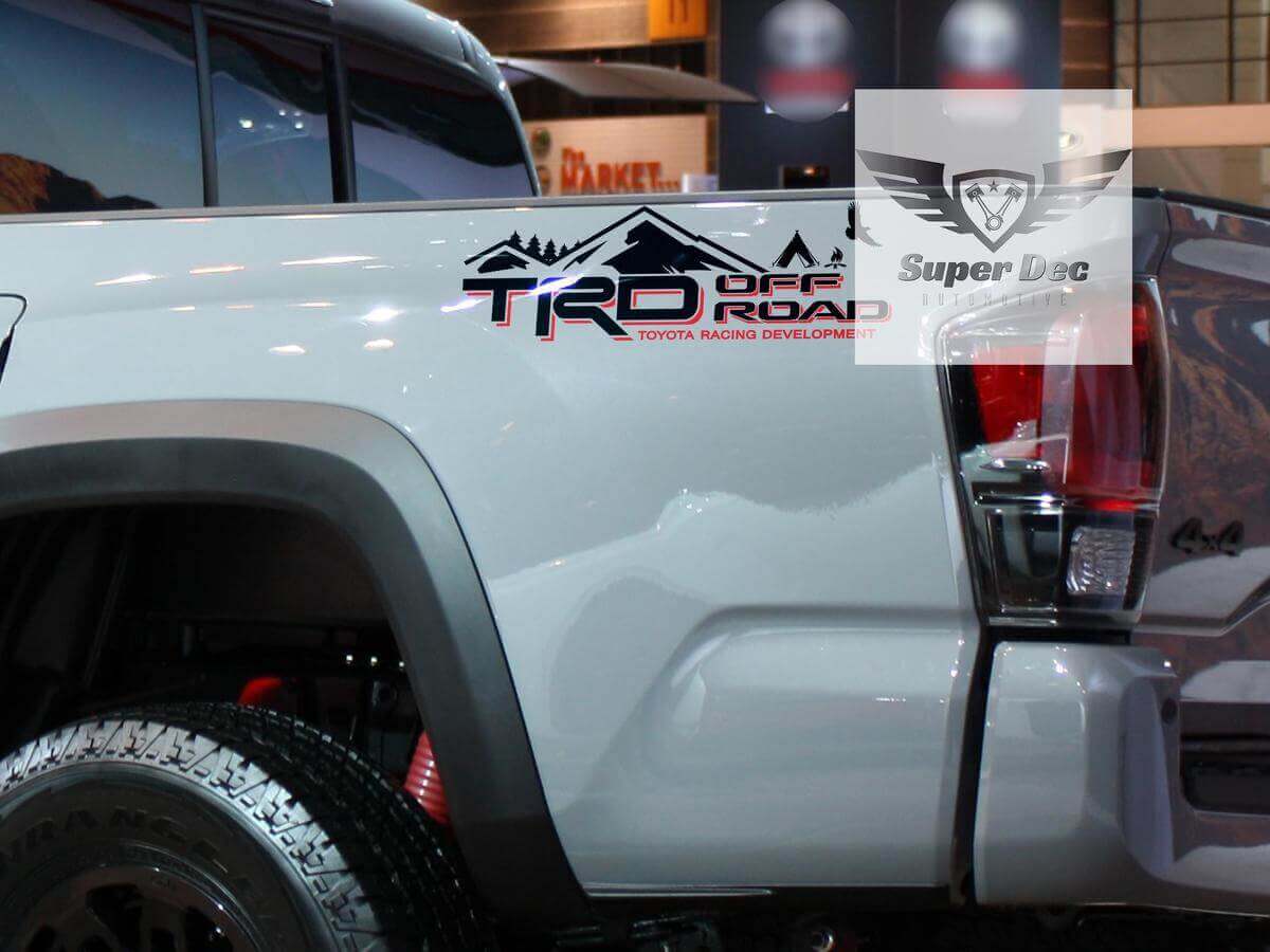 TRD Off Road Mountain Seitenwand Vinyl-Aufkleberset für Toyota Tacoma Tundra 4Runner