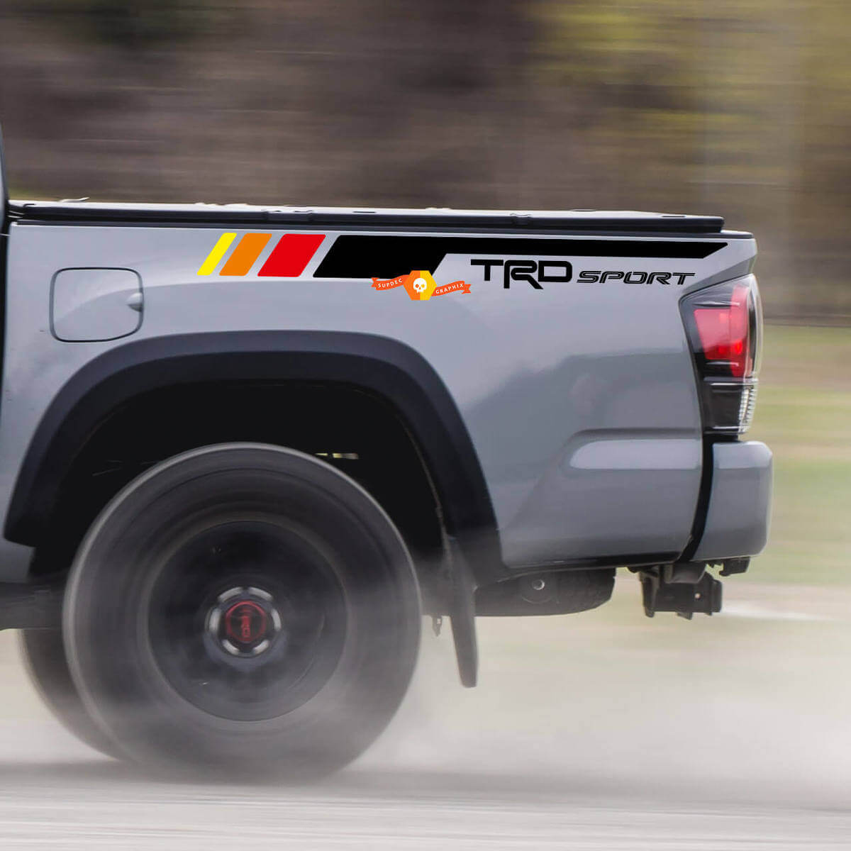 Paar TRD Sport PRO Off Road Vintage Streifen für Tacoma Side Vinyl Aufkleber Aufkleber passend für Toyota Tacoma 2005–2020
