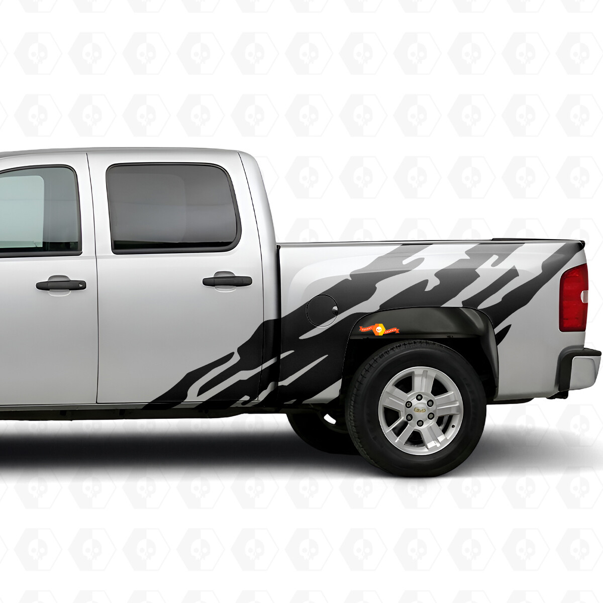 Gezackte seitliche Vinylstreifen für Chevrolet Silverado 1500 GMT900 2007-2013