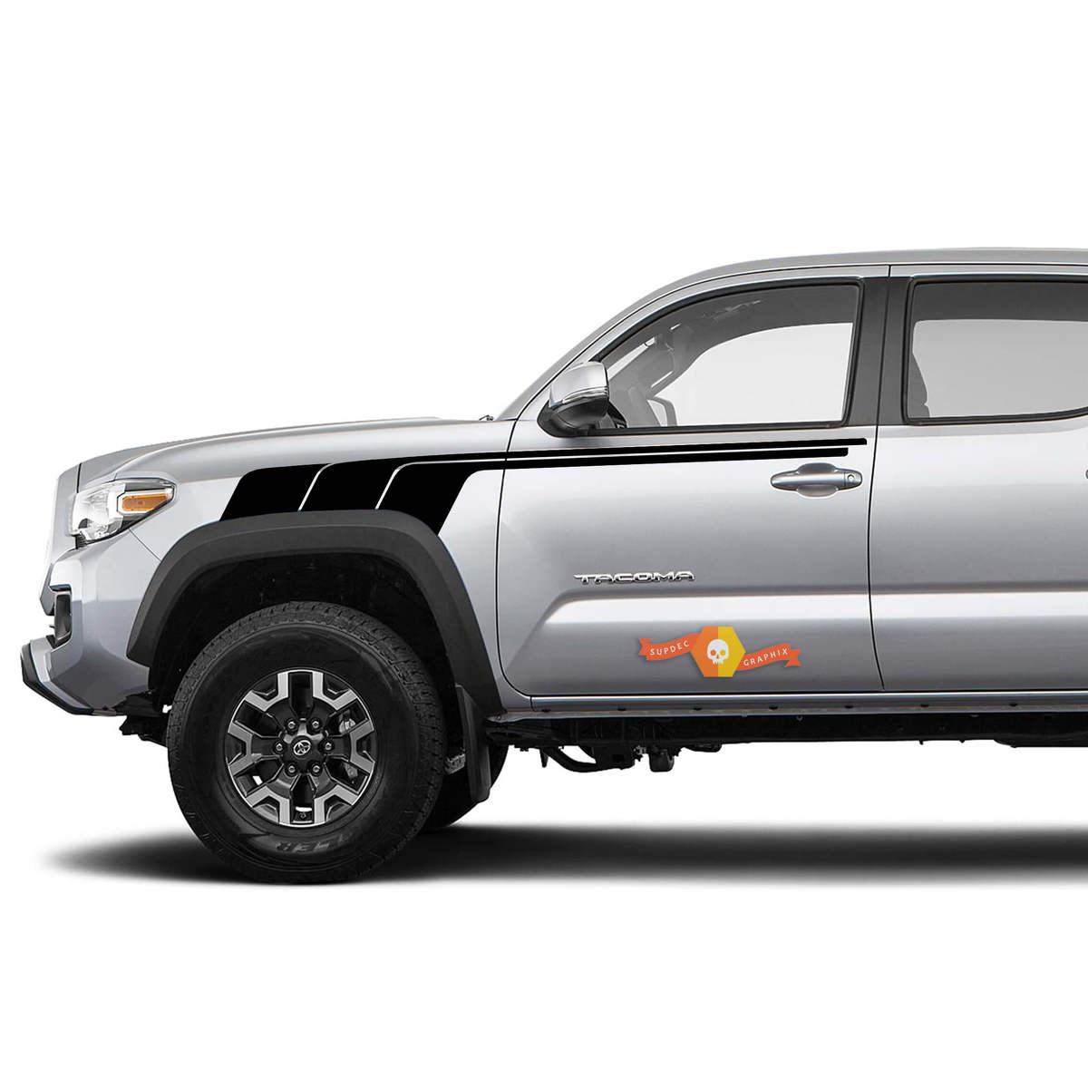Toyota Trd alter Stil Tacoma Vintage-Stil One Color Graphics Seitenaufkleber Aufkleber Streifenaufkleber Aufkleber

