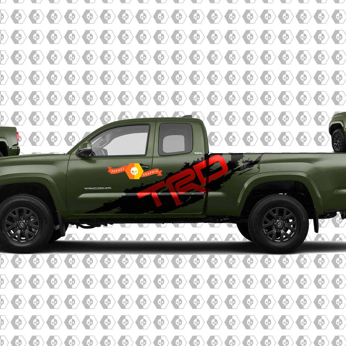 TRD Schlammspritz-Seitenvinylaufkleber für Toyota Tacoma