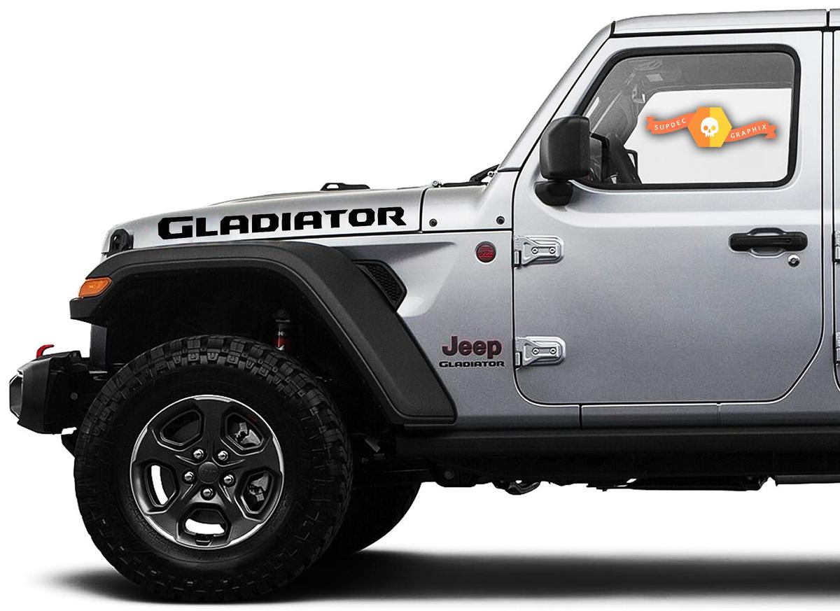 Jeep Hood Gladiator 2020 JT Vinyl Benutzerdefinierte Textgrafiken Aufkleber Aufkleber für beide Seiten