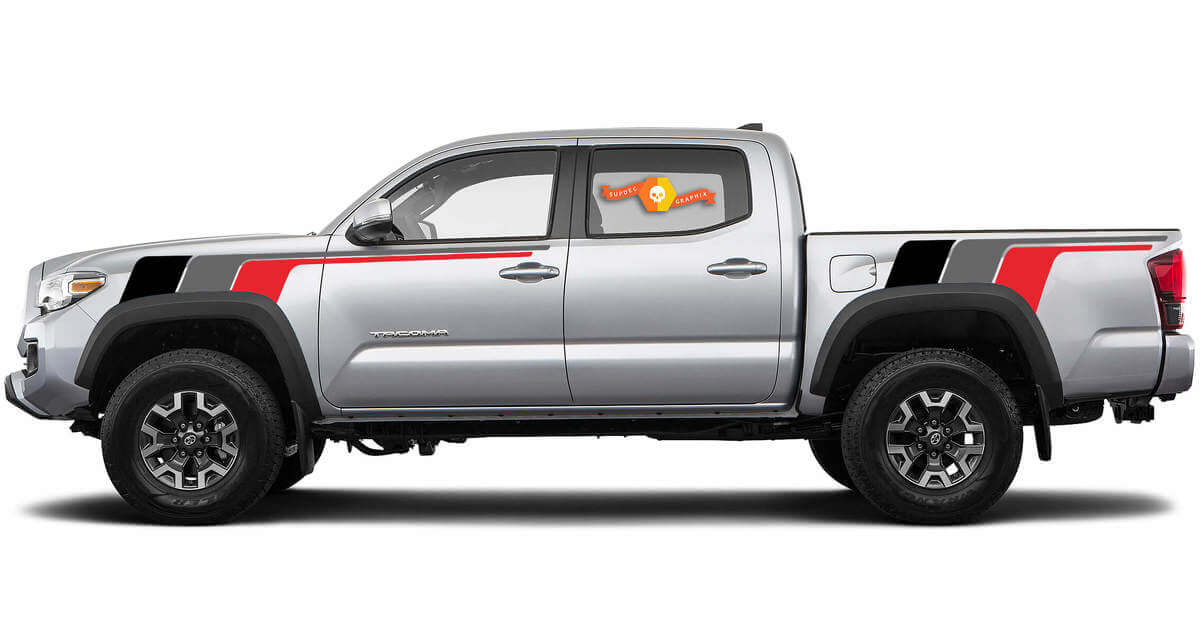 Retro-Streifen Seiten Vinyl Aufkleber Sticker für Toyota Tacoma 2004-2015