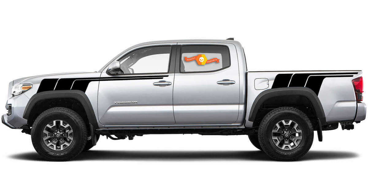 Retro-Stil Seitenstreifen Vinyl-Aufkleber-Set für Toyota Tacoma Gen 2