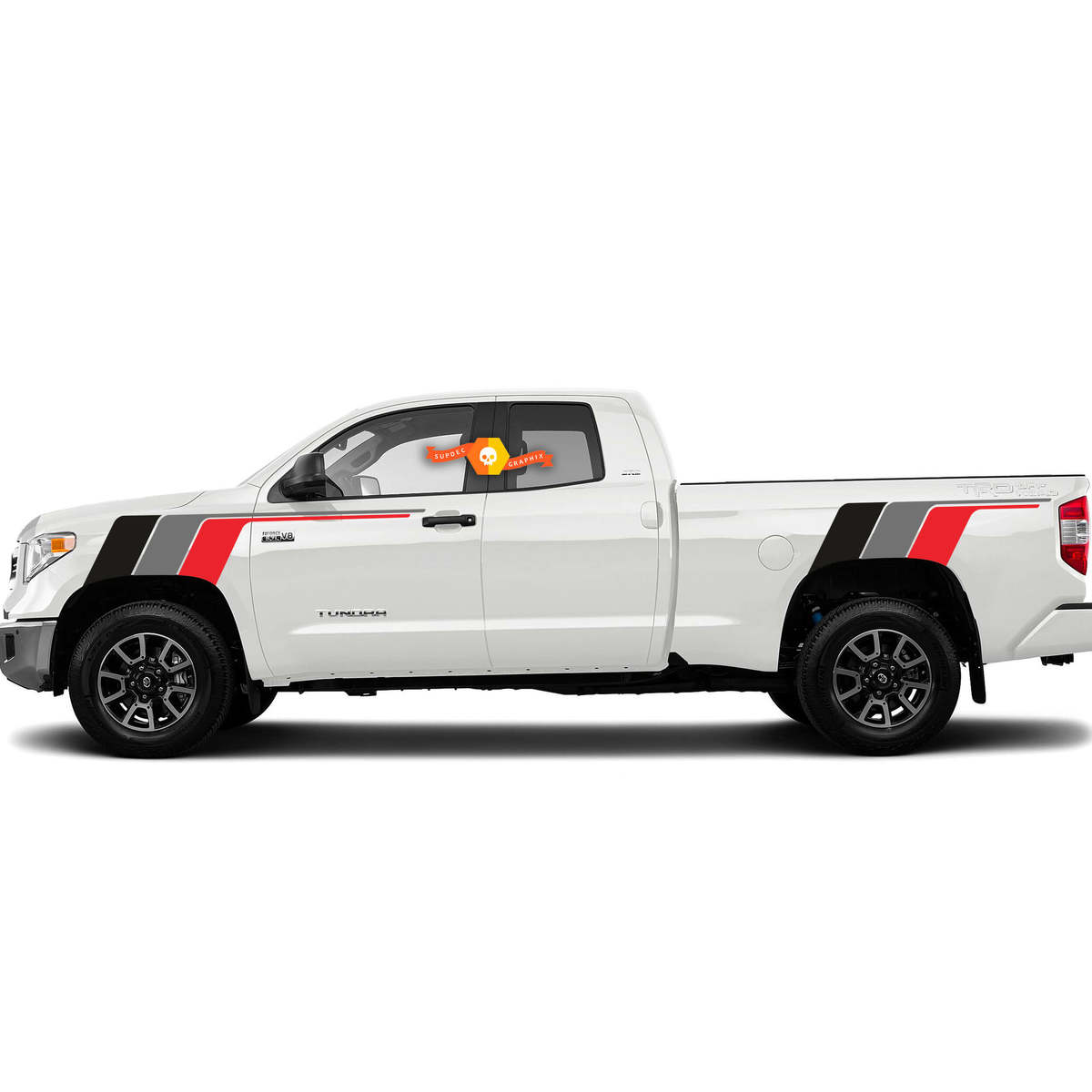 Kit für Toyota Tundra TRD Zurück in die Zukunft Retro Vintage Streifen Kit Sport 4x4 Offroad PRO Aufkleber Decal
